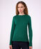 T-shirt a maniche lunghe in cotone con punto cocotte donna TREE