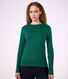 T-shirt a maniche lunghe in cotone con punto cocotte donna