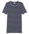 tee-shirtdonna maniche corte rigata blu SMOKING/bianco MARSHMALLOW