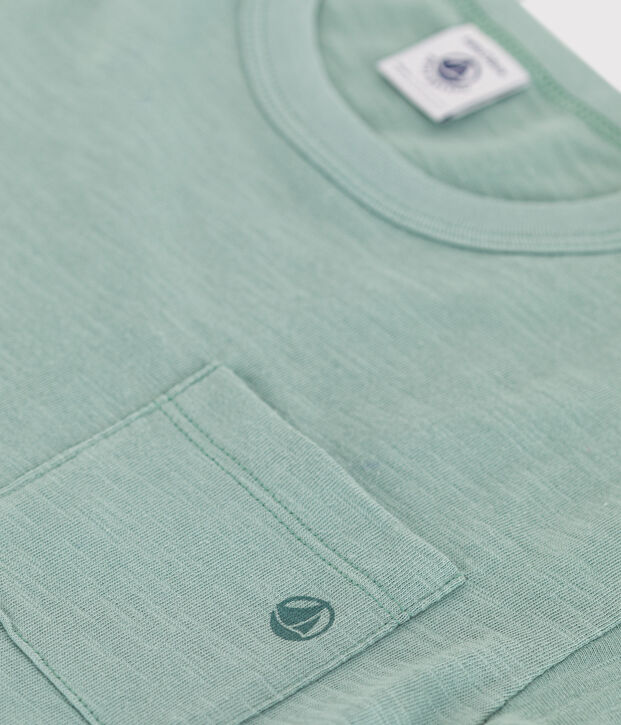 T-shirt a maniche corte in cotone tinta unita bambina verde