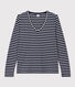 T-shirt LE DROIT scollo a V in cotone Donna