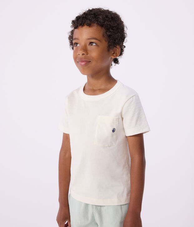 T-shirt bambino a maniche corte bianco