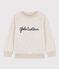Felpa in molleton ricamato bambina / bambino beige MONTELIMAR CHINE