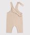 Salopette lunga in serge tinta unita neonato beige