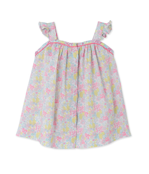 Abito per beb&egrave; femmina stampato bianco/multicolore