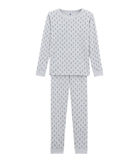 Pigiama per bambino grigio POUSSIERE/blu MEDIEVAL