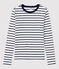 T-shirt L'ICONIQUE girocollo in cotone Donna bianco MARSHMALLOW/blu SMOKING