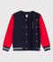 Cardigan teddy in molleton bambina/bambino rosso PEPS/blu SMOKING