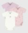 Set di body incrociati a maniche corte in cotone fantasia neonato variante 1