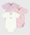 Set di body incrociati a maniche corte in cotone fantasia neonato multicolore