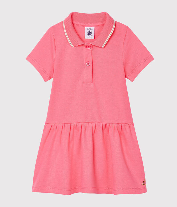 Abito a polo beb&egrave; femmina rosa