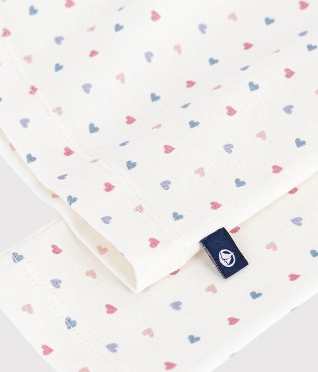 Dolcevita in cotone con stampa bambina bianco/multicolore