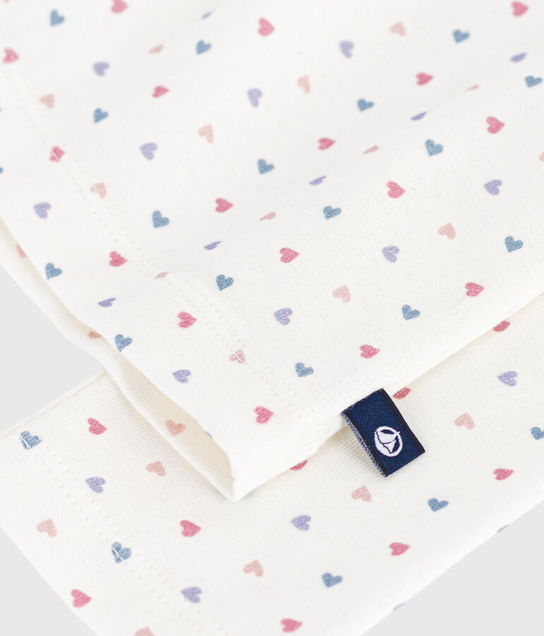 Dolcevita in cotone con stampa bambina bianco/multicolore