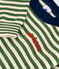 Pullover in cotone a righe bambino verde PALMERAIE/ AVALANCHE