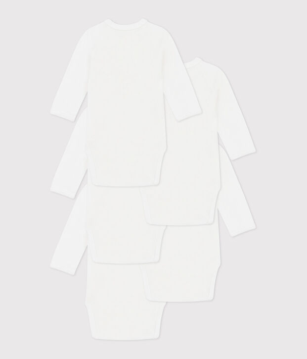 Set da 5 body incrociati a maniche lunghe in cotone neonato multicolore