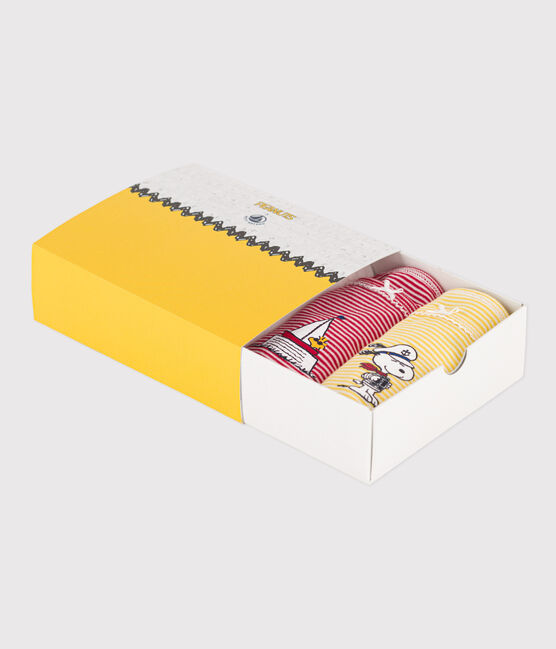 Confezione da 3 canottiere bambina con spalline in cotone Petit Bateau X Snoopy variante 1
