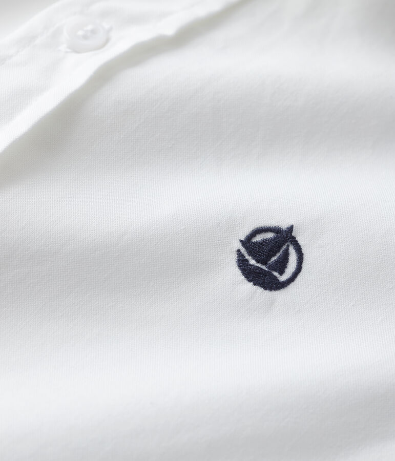 Camicia in cotone oxford bambino bianco