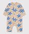 Tutina lunga in cotone con stampa di stelle neonato beige/multicolore