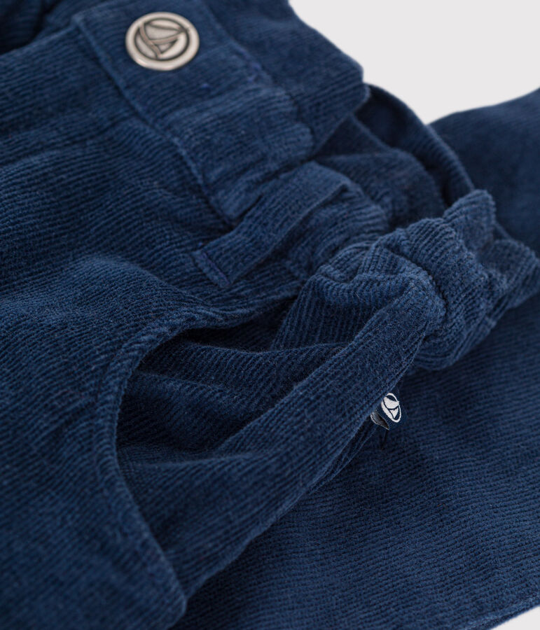 Pantaloni in velluto bambina blu