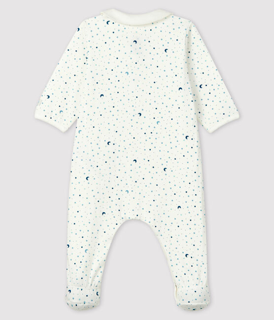Pigiama tutina notte stellata bimbo in tessuto tubico bianco MARSHMALLOW/bianco MULTICO