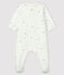 Pigiama tutina notte stellata bimbo in tessuto tubico bianco MARSHMALLOW/bianco MULTICO