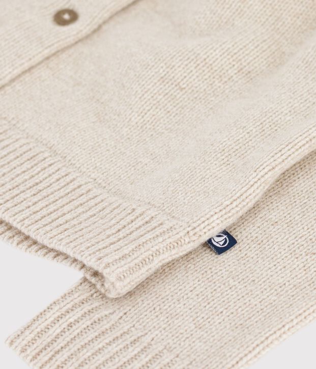 Cardigan in misto lana e cotone tinta unita bambina MONTELIMAR CHINE