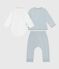 Set regalo 2 pezzi in velluto con body con orso ricamato neonato CO2