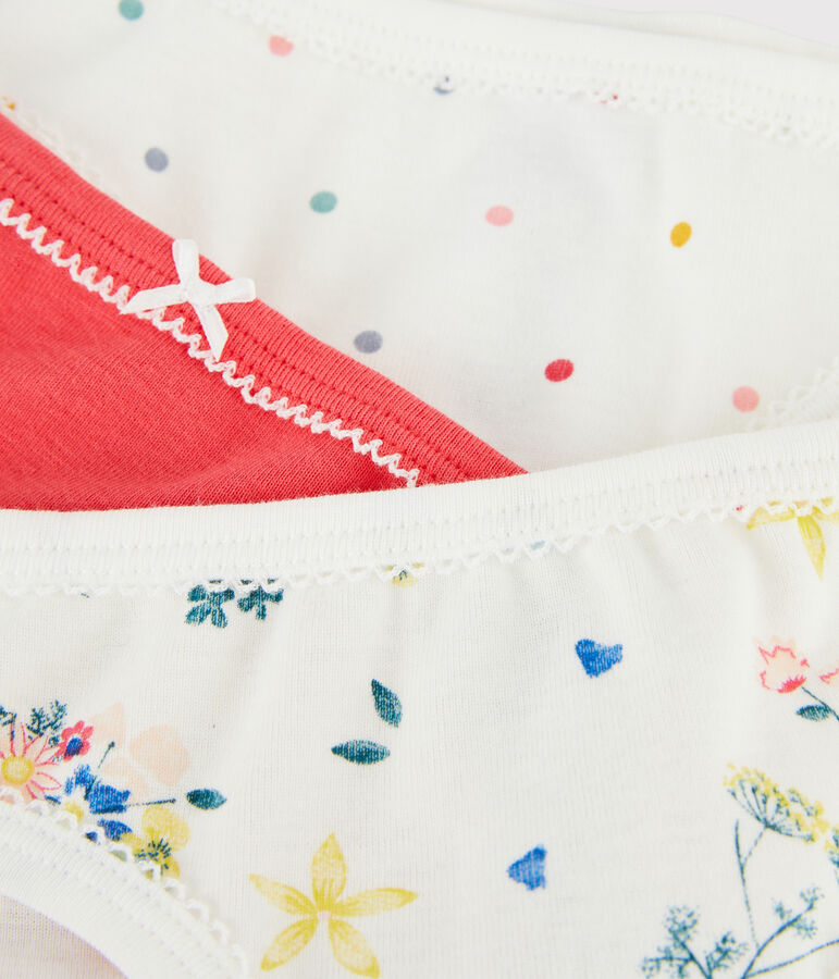 Trio slip bambina multicolore
