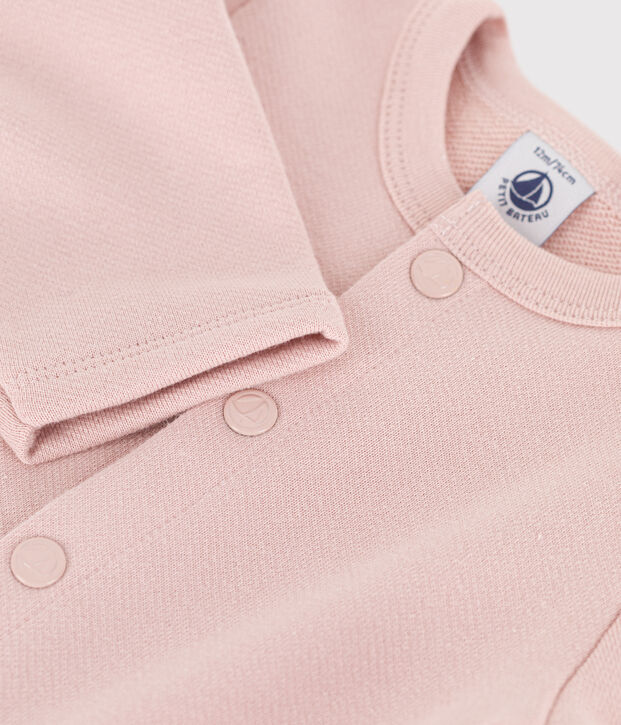 Cardigan in tessuto felpato per beb&egrave; rosa