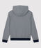 Felpa con cappuccio in cotone a righe Donna blu SMOKING/bianco MARSHMALLOW
