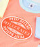 Pigiama corto millerighe colorate bambino in cotone arancione BRAZILIAN/ecru MULTICO
