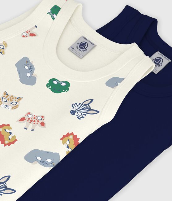 Set di canotte da bambino in cotone con stampa di maschere variante 1