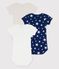 Confezione da 3 body con stelle a manica corta in cotone variante 1
