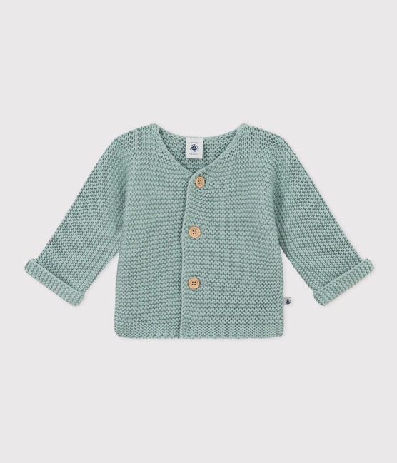 Cardigan in tricot a punto legaccio per bebè verde PAUL