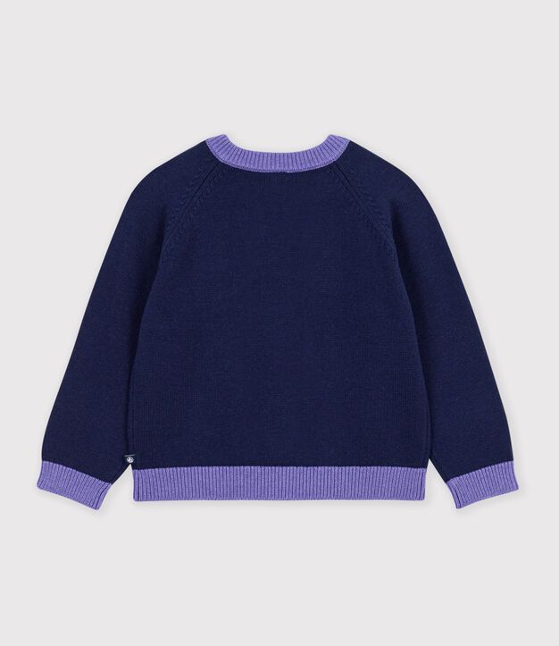 Cardigan in misto lana e cotone tinta unita bambina SOIR