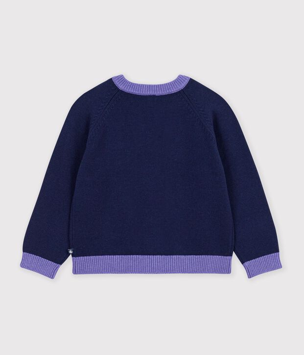 Cardigan in misto lana e cotone tinta unita bambina SOIR
