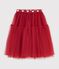 Gonna lunga in tulle tinta unita bambina rosso