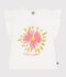 T-shirt a maniche corte in cotone bambina bianco