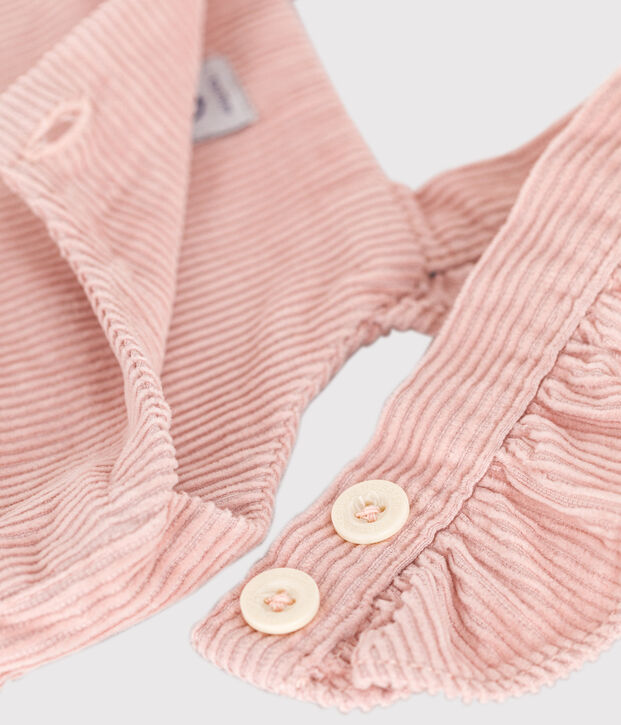 Salopette in velluto neonato. rosa