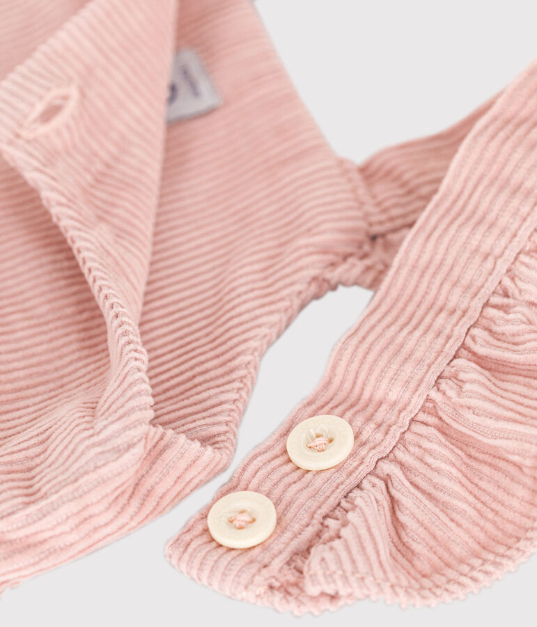 Salopette in velluto neonato. rosa