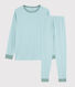 Pigiama a righe blu unisex a costine