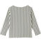 Marinière femme courte brodée beige COQUILLE/blu SMOKING