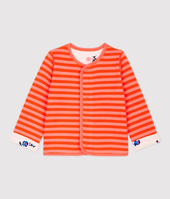 Cardigan reversibile bebè. PEACHY/ CAROTTE