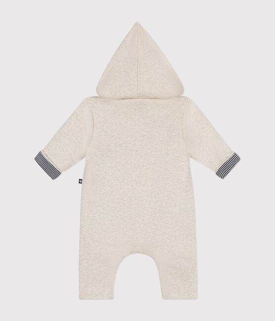 Tutina lunga imbottita con cappuccio in cotone neonato beige MONTELIMAR CHINE