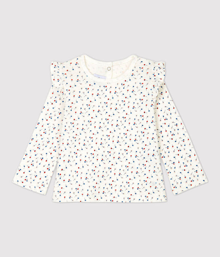 Blusa in cotone beb&egrave;. bianco/multicolore