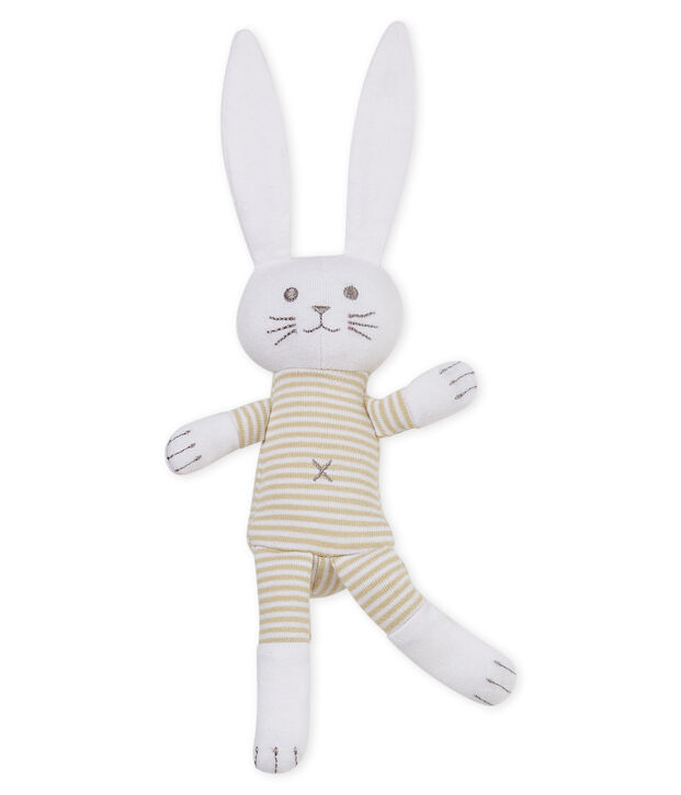 Coudou coniglietto sonaglio beb&egrave; unisex grigio/bianco