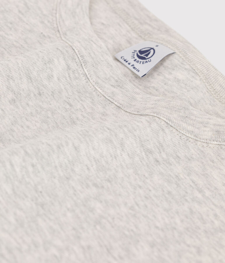 T-shirt L'ICONIQUE girocollo in cotone Donna grigio BELUGA CHINE