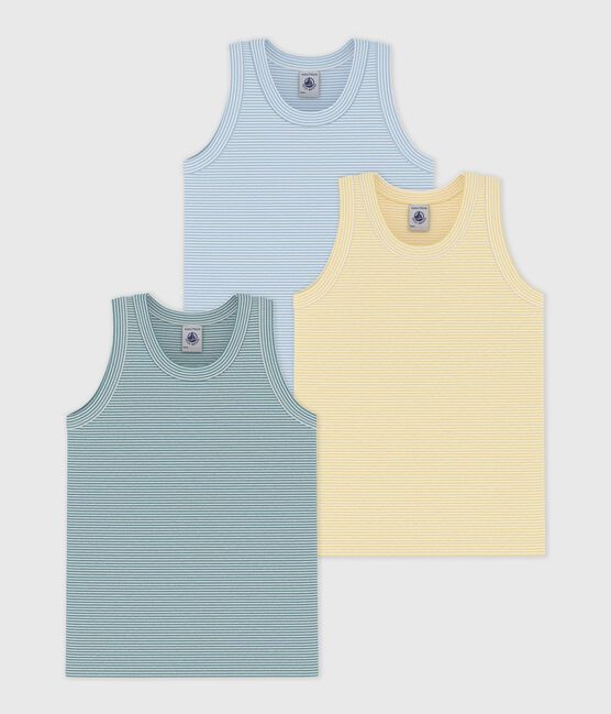 Set di canotte in cotone a righe bambino variante 1