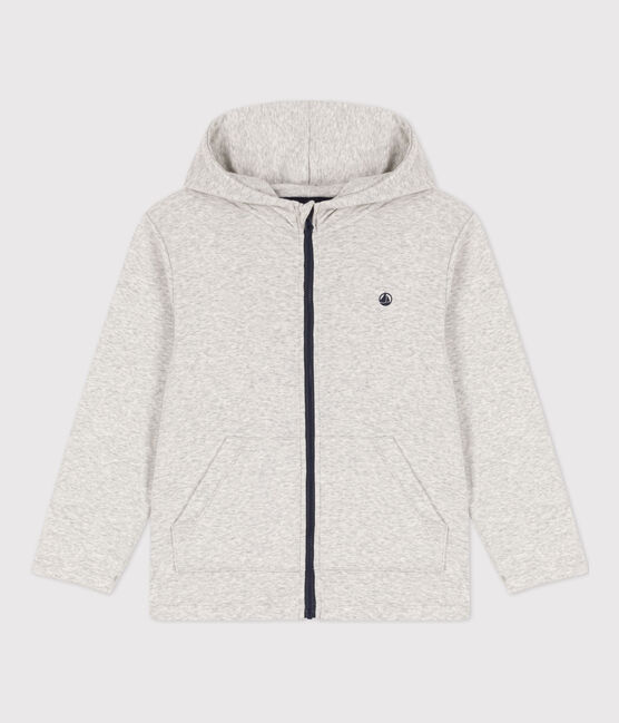 Felpa con zip e cappuccio bambino grigio BELUGA CHINE