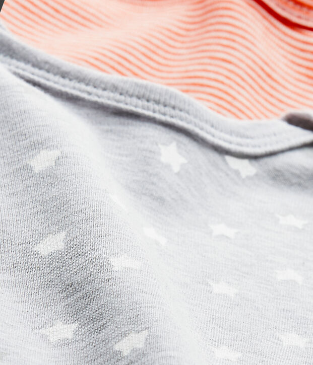 Lotto di 2 bodies per beb&eacute; maschio a maniche corte bianco